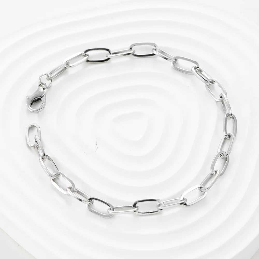Fashion Mens Simple Stainless Steel Chain Bracelets for Women Unisex Wrist Jewelry Gifts Punk Metal Hip Hop Couple Jewelry W250807