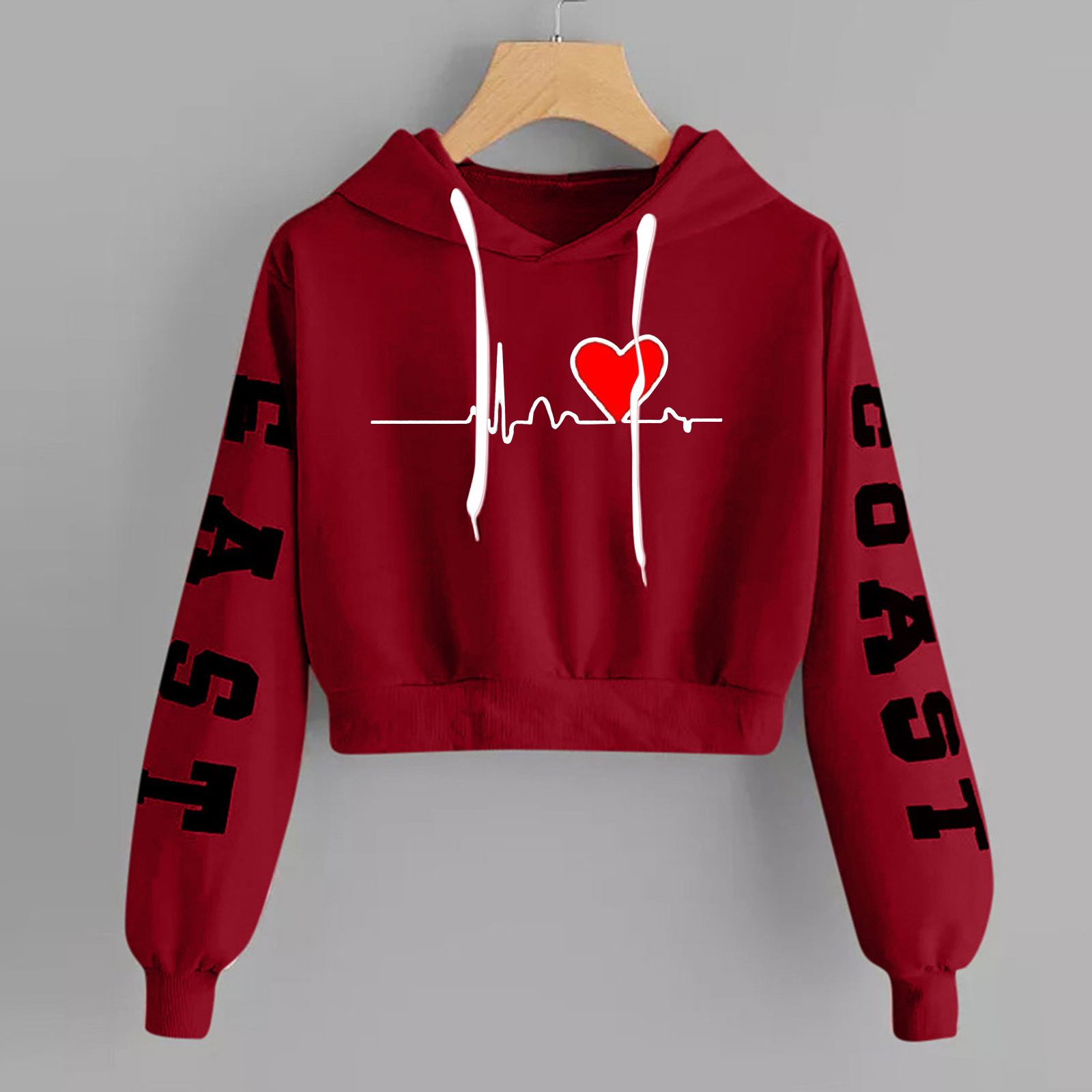 Free Shipping Designer Hoodie Fashion Crossover New Creative Printing 2025 Autumn/winter Fashion Long Sleeved Electrocardiogram Printed Thin Sportswea