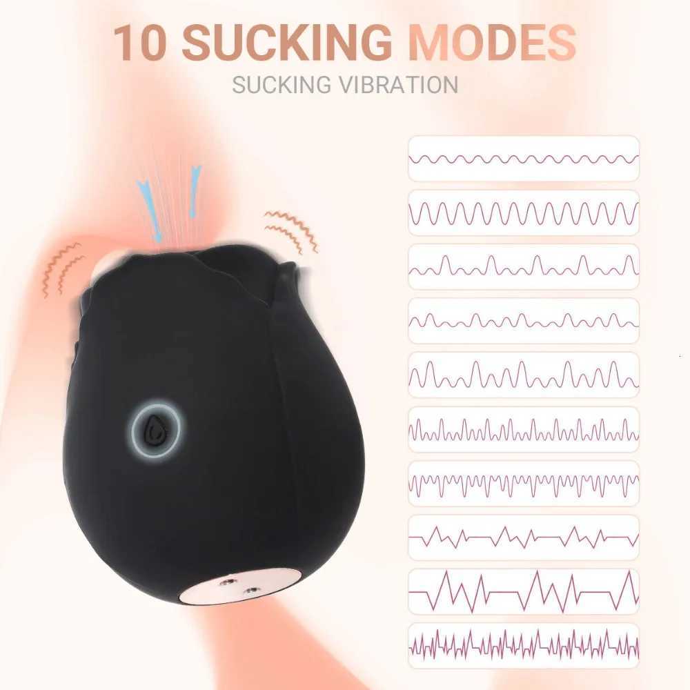 Rose-Sex Toys Dildo Vibrator for Women Clitoral Sucker Nipple Sucking Female G Spot Massager Stimulator Couples Adult Sex Games W250807