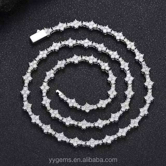 18k Gold Plated GRA Moissanite Diamond Cuban Link Chain Women/Man Hip Hop Necklace