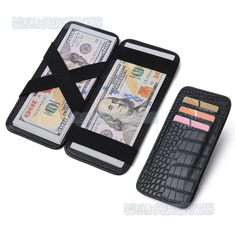 Mens Crocodile Pattern Golf Magic Wallet Anti-theft Outdoor Portable Money Clip Card Holder H250806