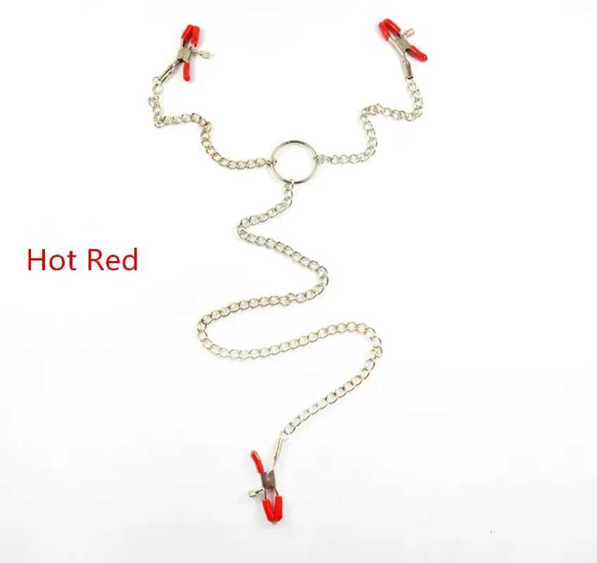 Stainless Steel Metal Chain Nipple Milk Clips Breast Clips Sex Slaves Nipple Clamps Sex Toys Butterfly Style For Couples W250807