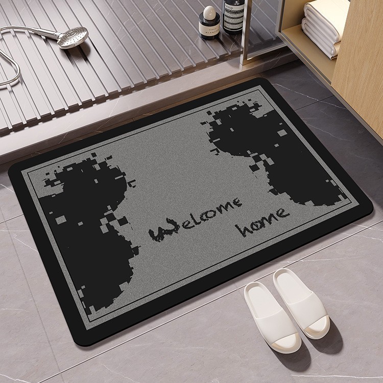 Luxury designer Bath Mats carpet bathroom kitchen floor mat print Retro yoyer floor mat bathroom water absorbing and non slip home decoration Bear
