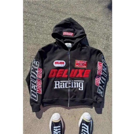 Bacing Printed Zipper Cardigan National Trend Treasure Boy Hooded Sweatshirt New Style