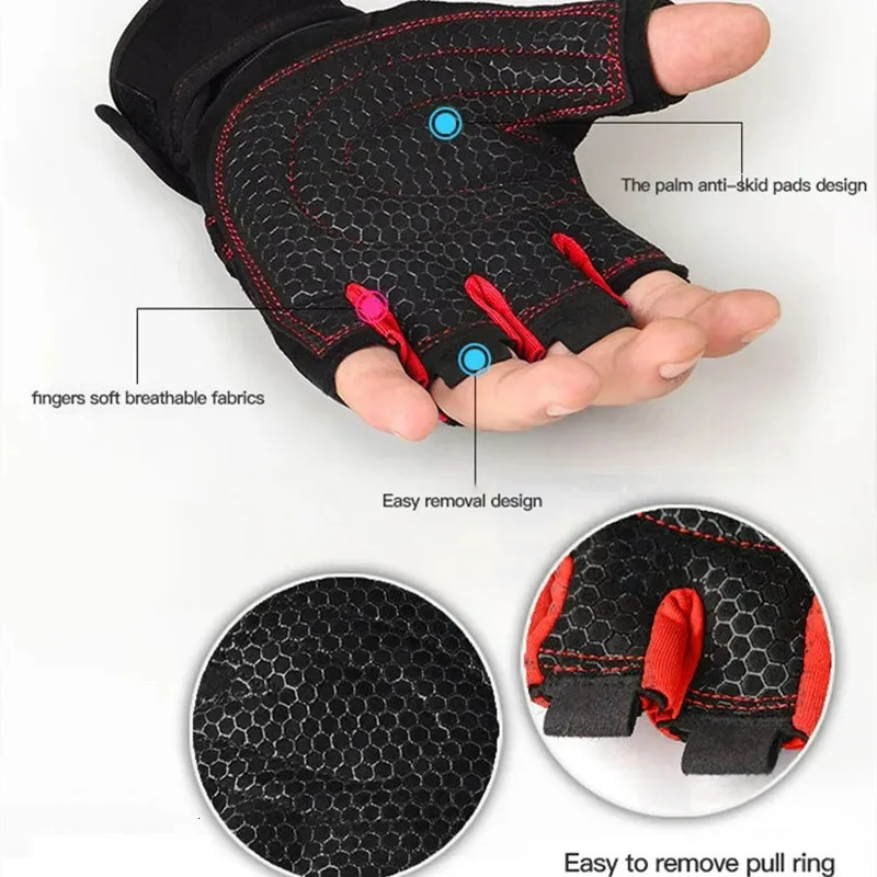 Outdoor Sport Gloves for Men Women Wrist Guard Fitness Gym Cycling Hiking Boxing Exercise Training Workout Long Fingerless 250729
