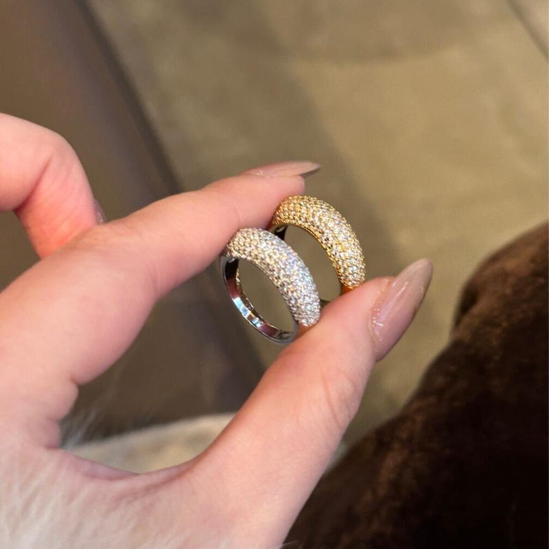 2025 Choucong Vintage Jewelry 925 Sterling Silver Gold Fill Pave White 5A Zircon Diamond Top Sell Elagent Gorgeous Eternity Lady Wedding Open Ring Adj