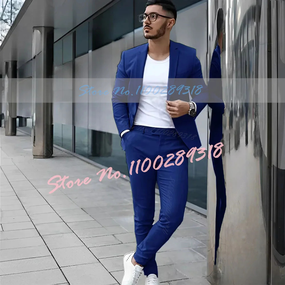 Gray Mens Suit 2 Piece Summer Casual Jacket Pants Formal Wedding Tuxedo Groom Clothes Custom Color Blazer XS5XL 250807