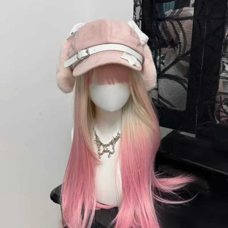 Womens Kaii Hat Sweet Style New Fashion C Gray Dog Eared C Subculture Beret Cute Individualistic Embossing Otaku Culture XJ250807