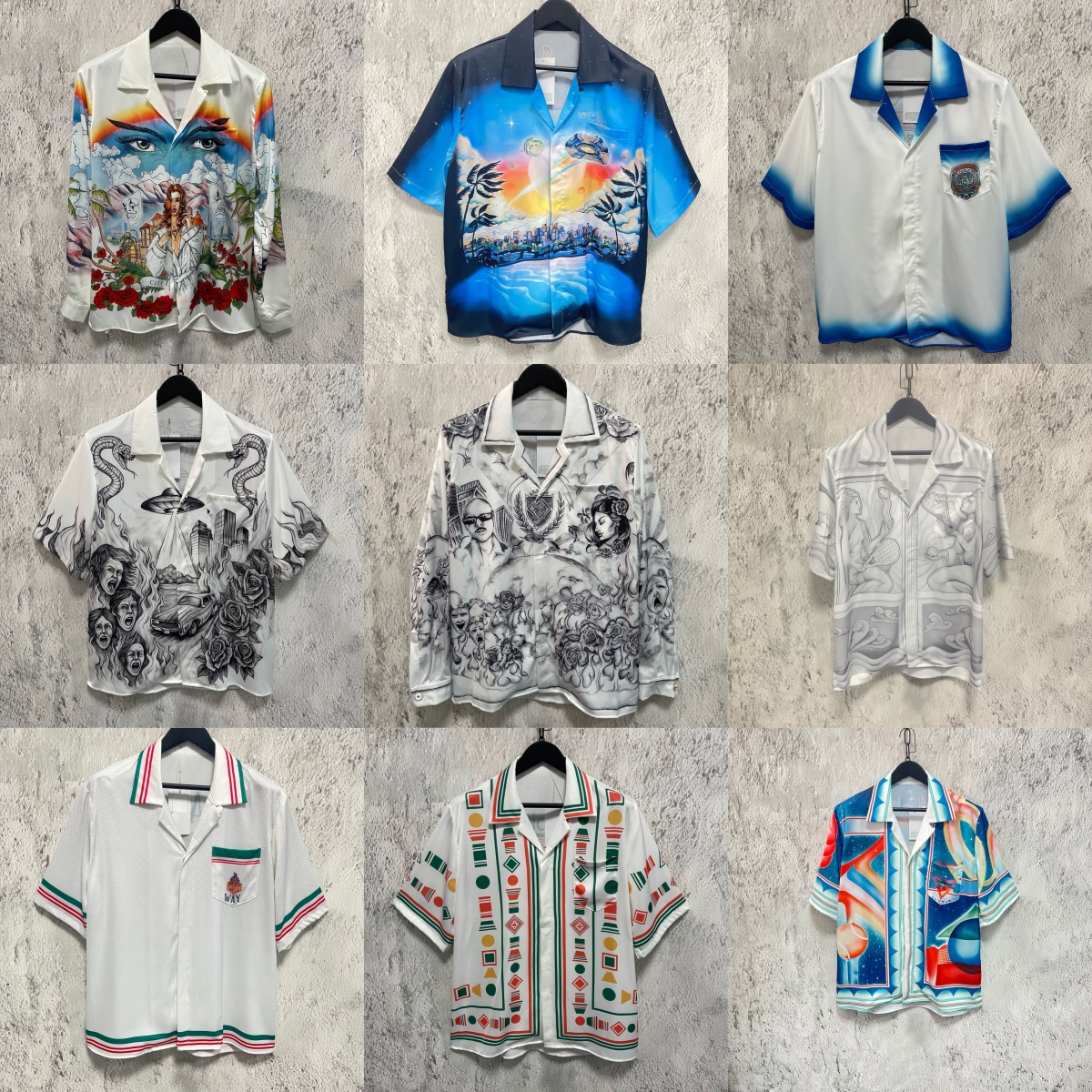 Mens Luxury shirts men t Shirt silk shirts Casual Shirts Hawaii Casual Shirts pattern Shirt Short-sleeved shirt shirt Unisex shirt