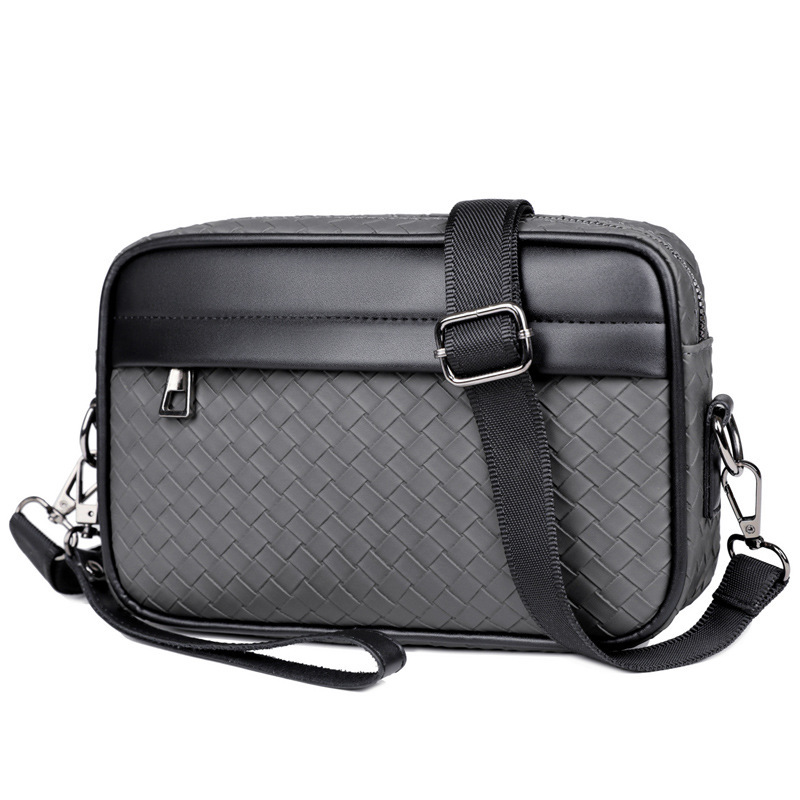 Men's Crossbody Designer Bag Bag New Clutch Bag Business Versatile Woven Plaid Casual Trendy Bag Cross-border Luxury Bag Outdoor Single Shoulder 