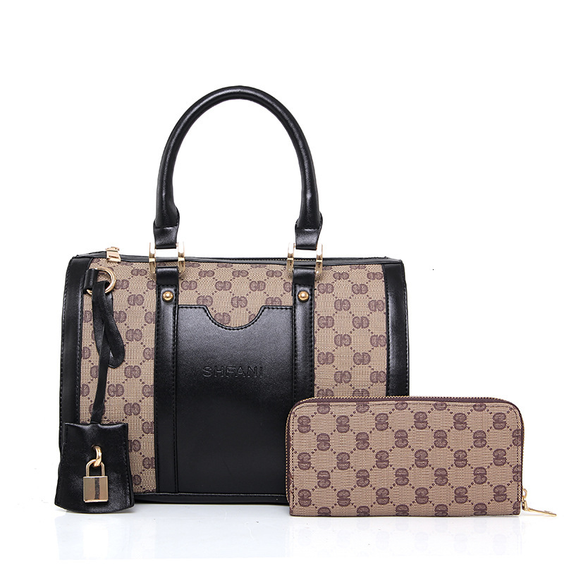 Free Shipping Designer Luxury Women's Boston Bag New Fashion Korean Version Two-piece Set Mother-daughter Bag Single Shoulder Crossbody Bag Walle