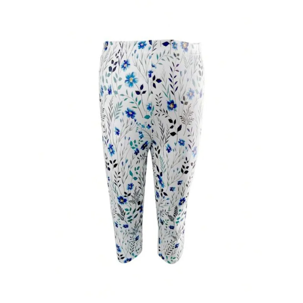 Plus Size Fashion Cropped Leggings Printed For Women Womens Tight Pants Sevenpoint 250805