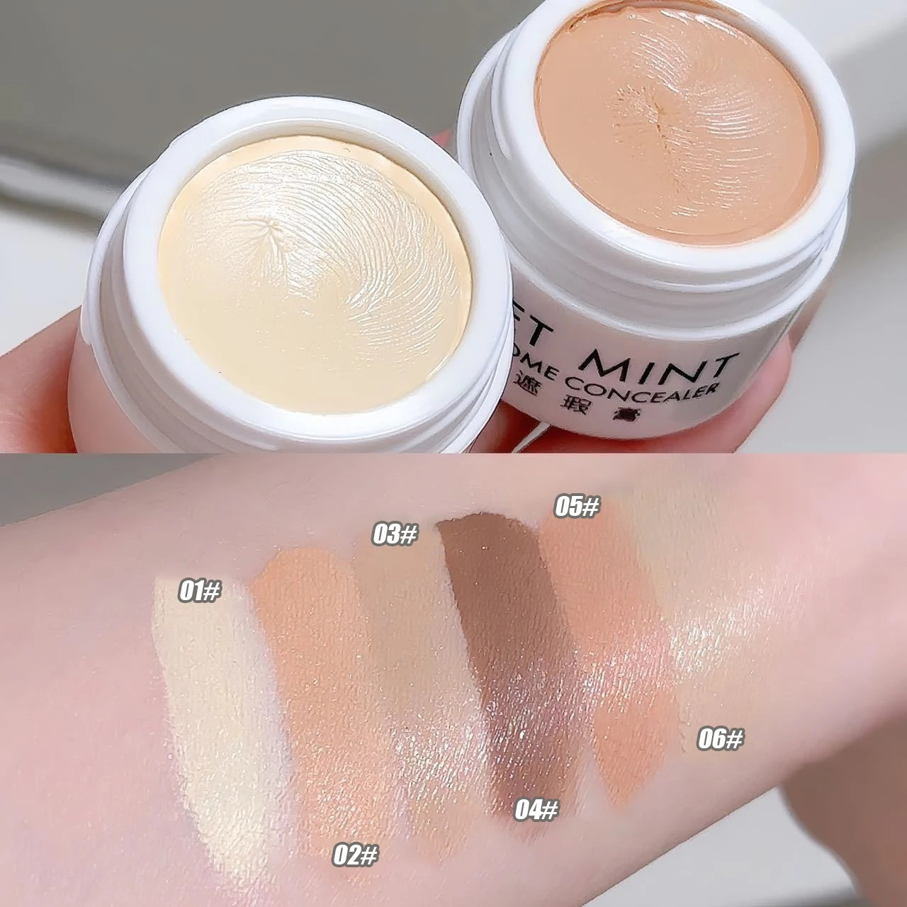 6 Colors Concealer Moisturizing Full Coverage Acne Spot Dark Circles Concealer Foundation Cream Makeup Cosmetics Tools Palette 250730