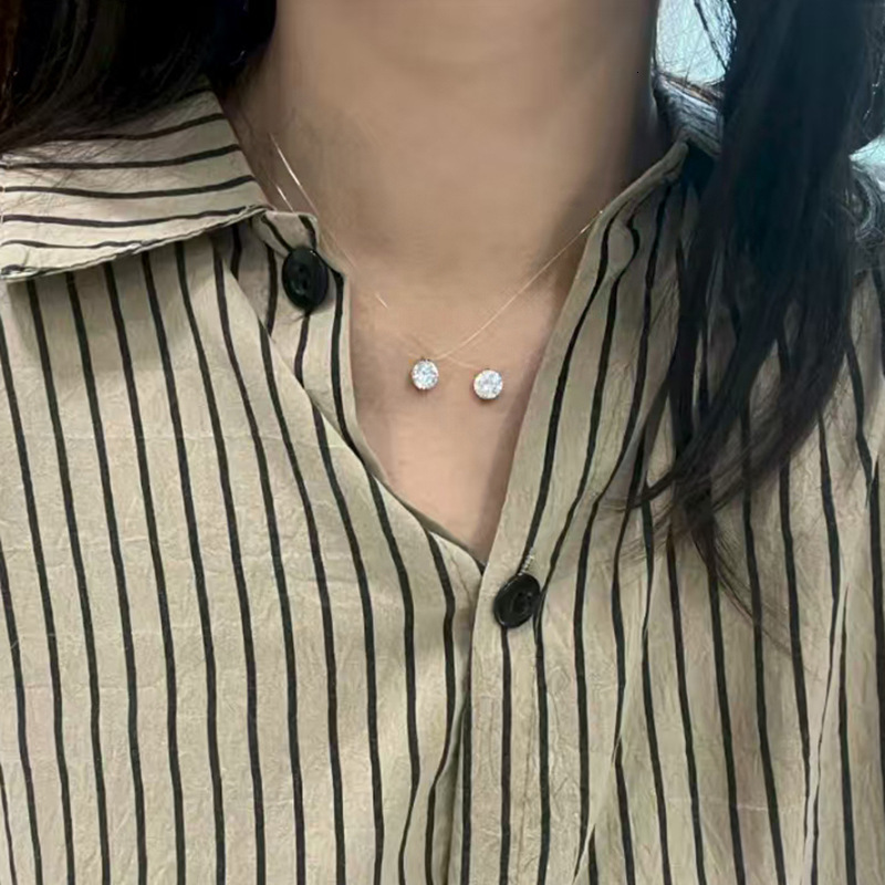 Hui Zhi Wing Jewelry Empress S Sier Invisible Fish Line Necklace Summer Same Style Classic Collarbone Chain