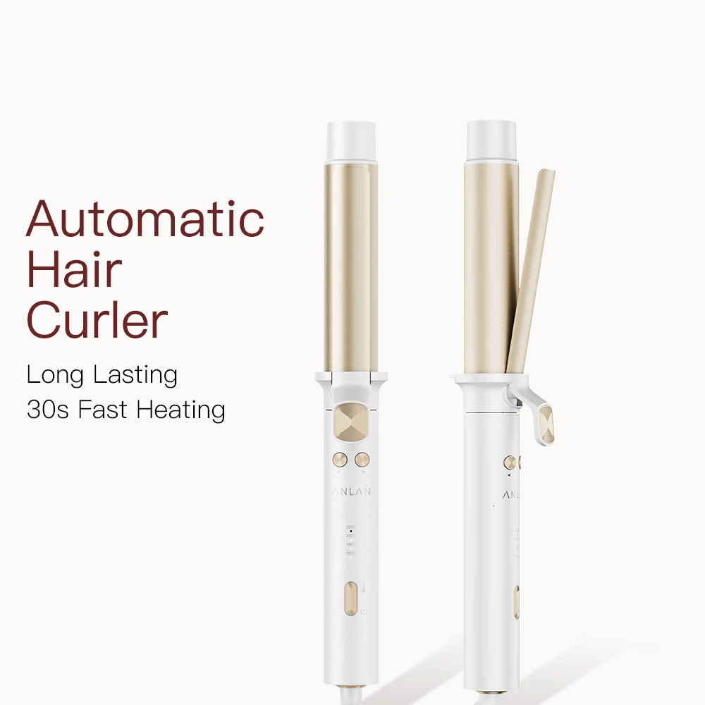 ANLAN Automatic Curling Iron 30s Fast Heating Smart Temperature Control Ceramic Coating Long Lasting Curls Rotary Hair Curler 250729