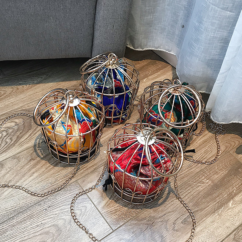 Free shipping designer 2022 Women Bag Niche Design Hollow Iron Birdcage Single Shoulder Bag Crossbody Bag Stylish Handbag Metal Bag