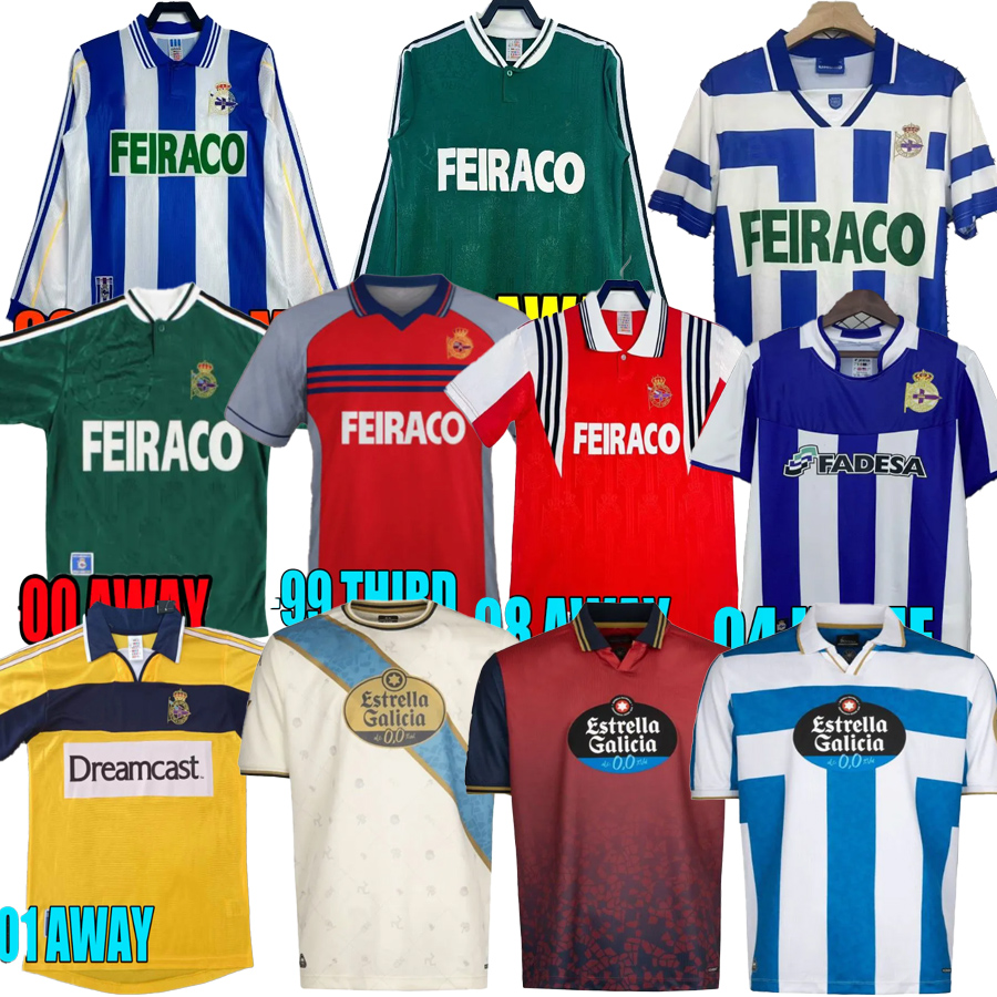 2025 26 YEREMAY 94 95 97 98 99 00 01 Deportivo La Coruna 25th Anniversary Retro SCALONI Soccer Jerseys MAKAAY DJALMINHA 03 04 classic HOME retrio Football Shirts