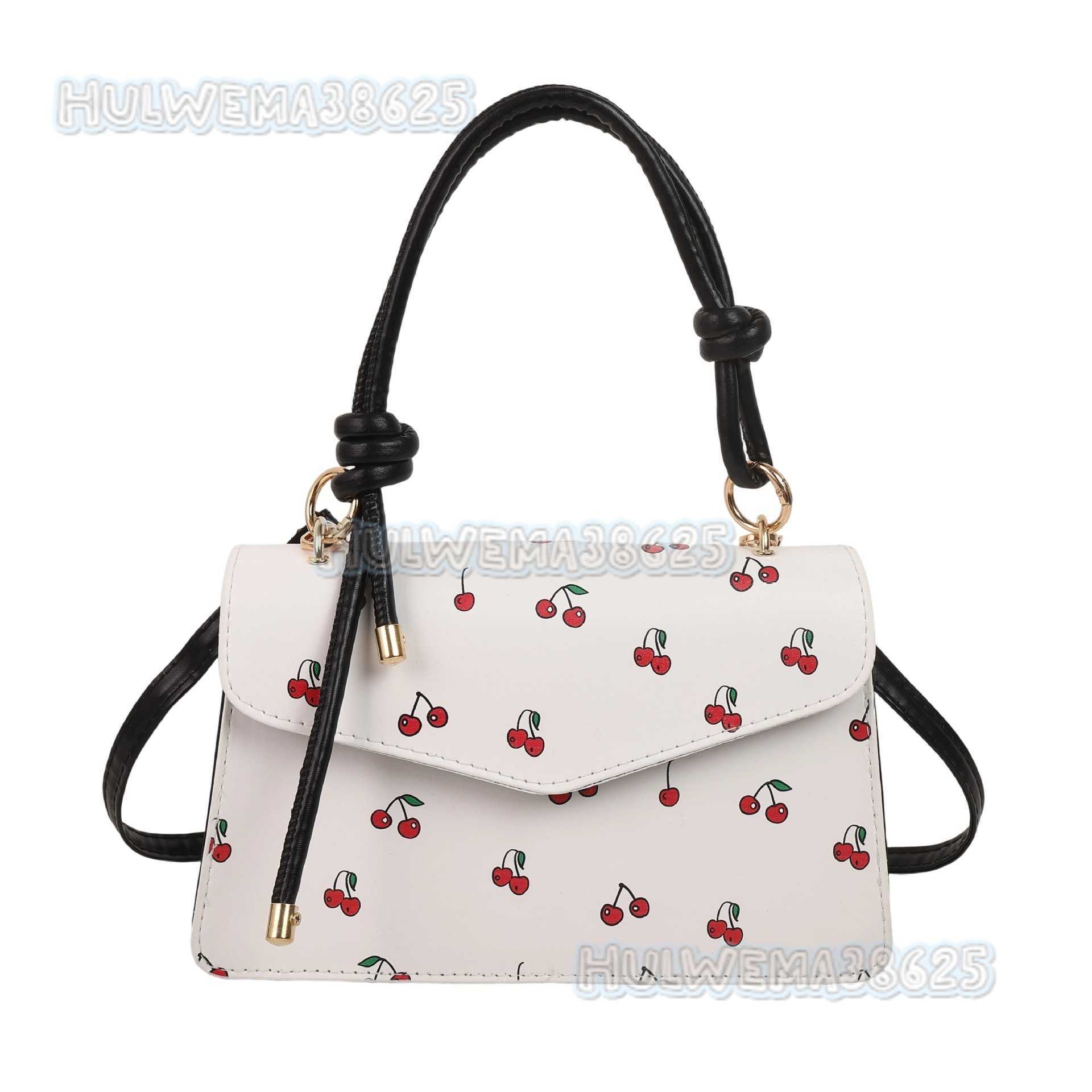 New Fashion Cherry Handbag for Women 2025 Summer Simple Fashion Casual Shoulder Bag Niche Crossbody Bag H250806
