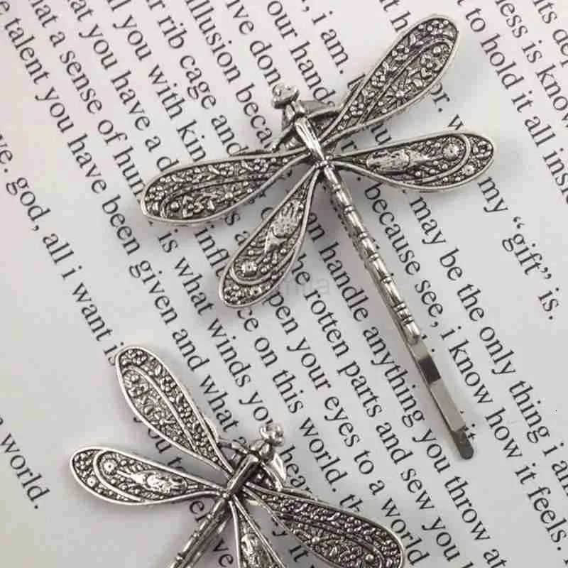 1pc Elegant Vintage Dragonfly Hairpins Bridal Headdress Wedding Hair Accessories Transparent Dragonfly Hair Clip U250807