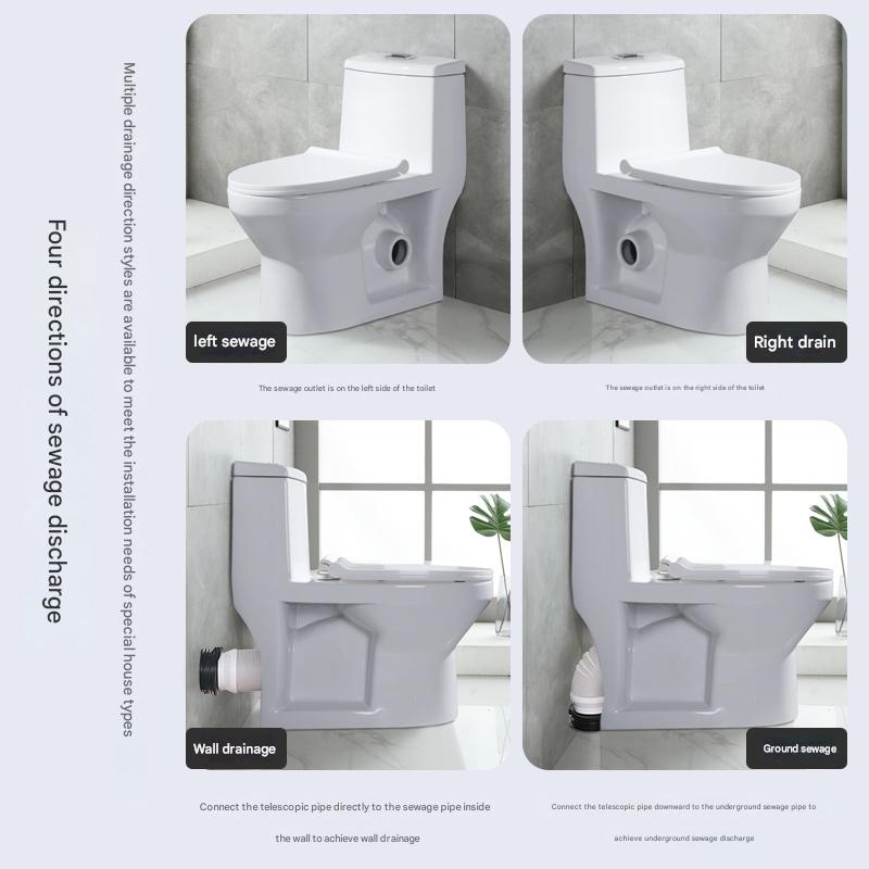 President Tao's direct-flush side-drain toilet, wall-drain, rear-drain, household left-right drainage, small-sized horizontal toilet