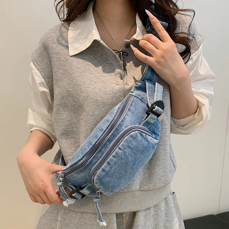 Denim Cotton Women Messenger Bag Ladies Casual Tote Soft Shoulder Bag Crossbody Bags Daily Cloth Purse Female Travel Handbag 250805