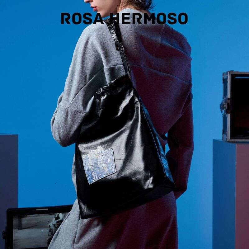 Genuine leather hobo Illustration fashion design women's shoulder bag wrinkled bark layer cowhide crossbody bags