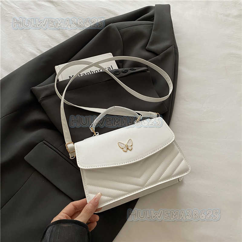 2025 Trendy Casual Textured Small Bag for Women New Elegant Butterfly Niche Single Shoulder Crossbody Bag Small Square Bag H250806