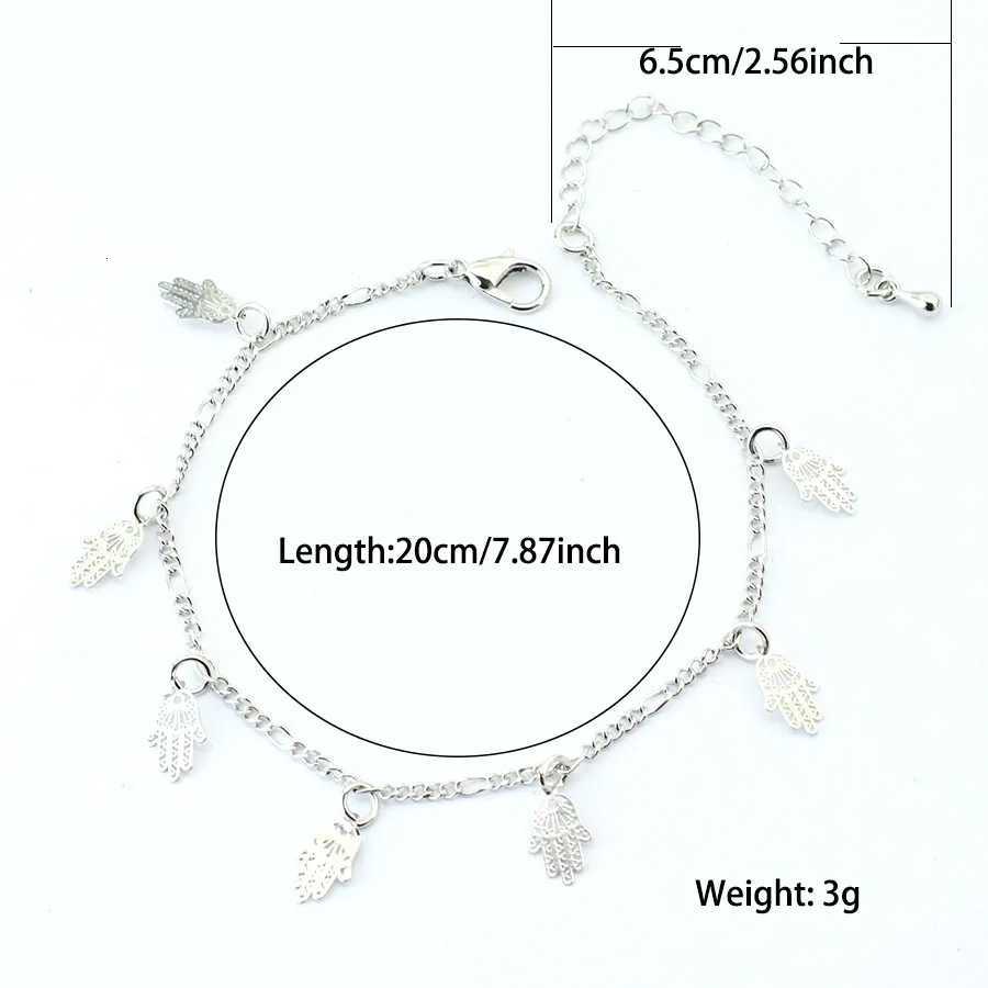 2024 New Women Anklet Classic Fatima Hand Ankle Chain Adjustable Summer Beach Accessories Female Leg Gifts For Her Y250805
