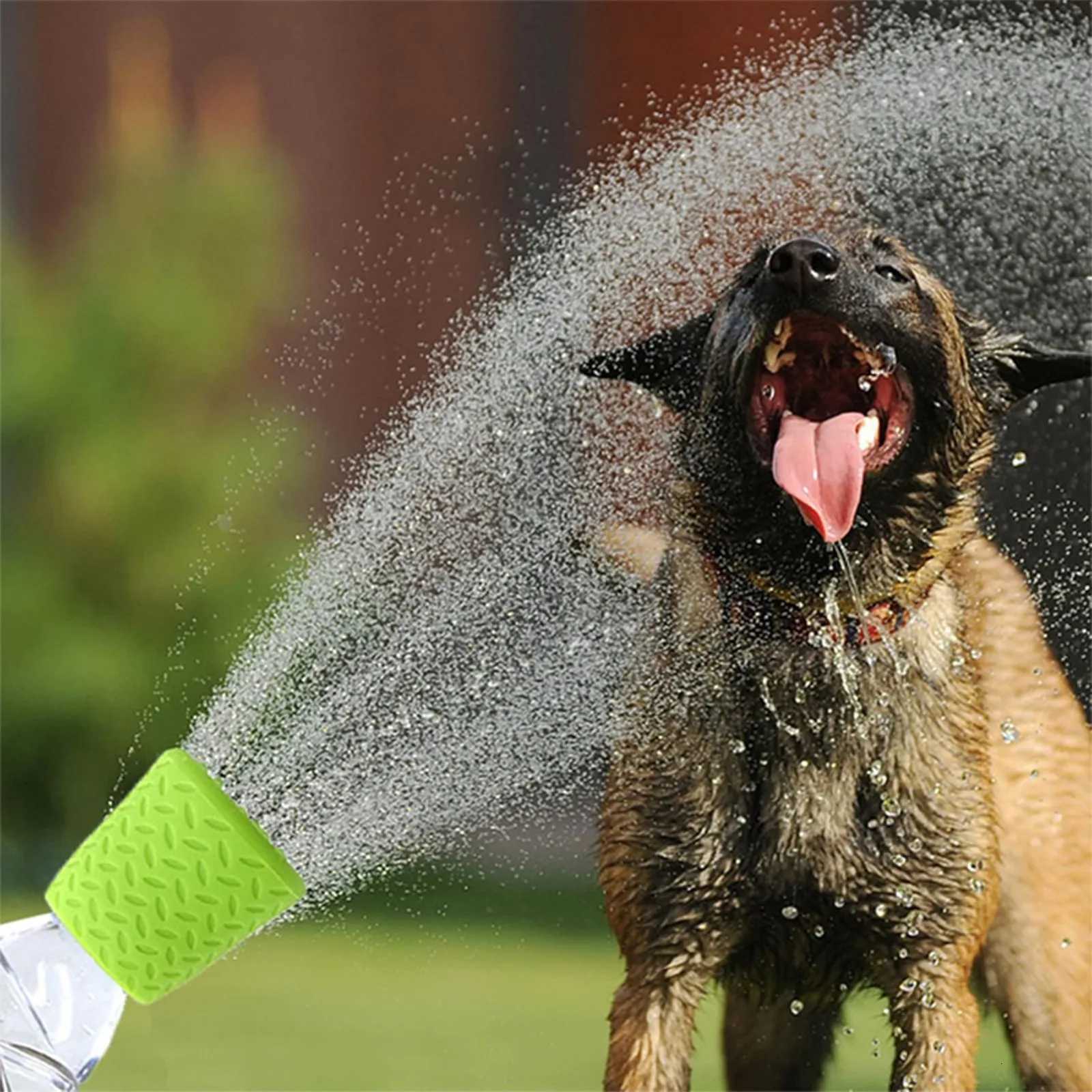 Portable Silicone pet shower headSummer Outdoor Dogs Shower Water SprayerFits Most 16oz To 2L Plastic Water Bottles Or Bottles Y250806