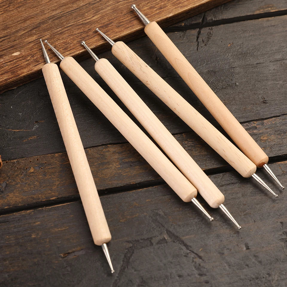 1 Set Playdough Tool Sculpture Tools Professional DIY Stainless Steel Polymer Clay Emboss Dot Shape Tool for Clay Carving 250805