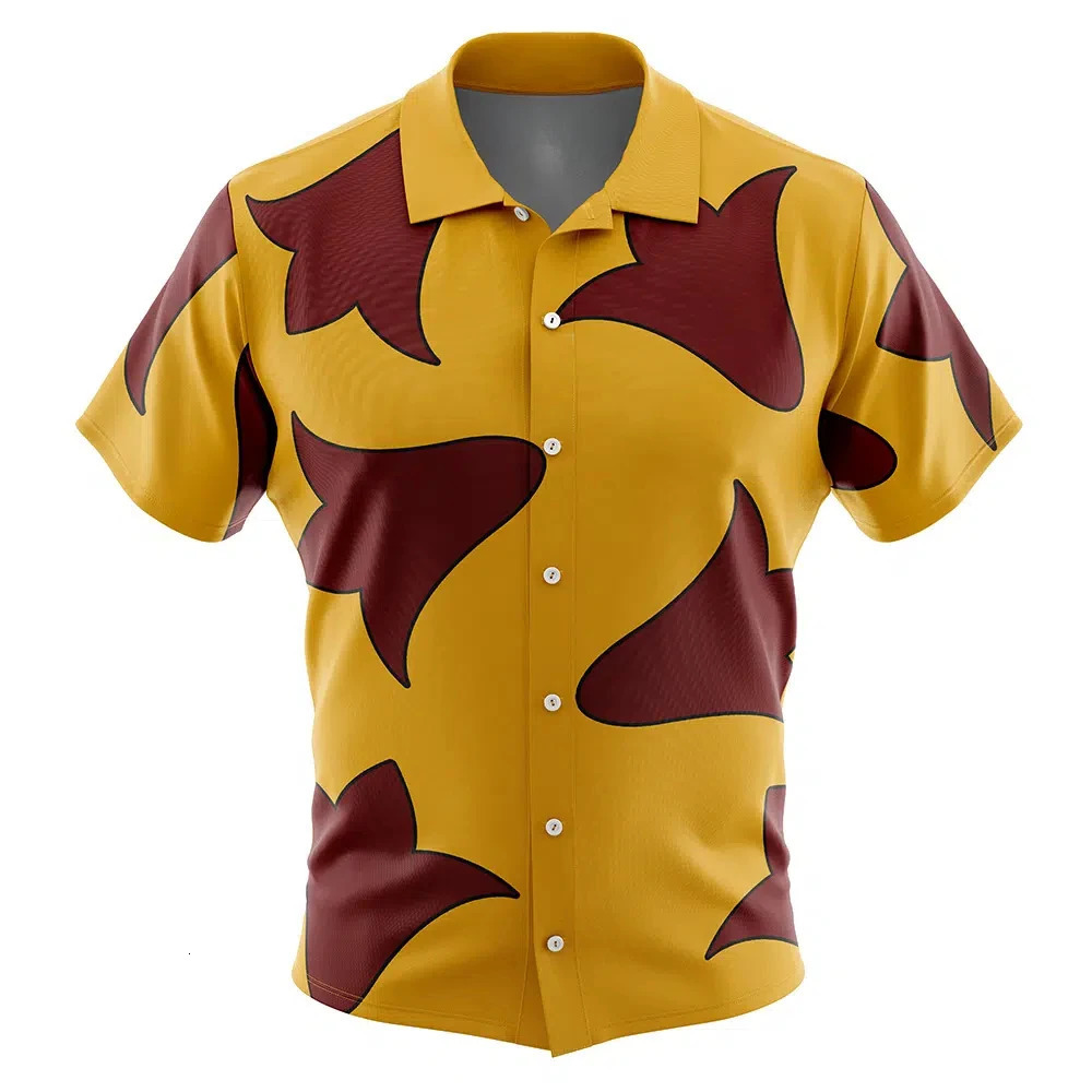 Lilo Dress Pattern Stitch Button UpHawaiian ShirtFashion Trend Breathable Loose Versatile Casual Sports Summer Men 250807