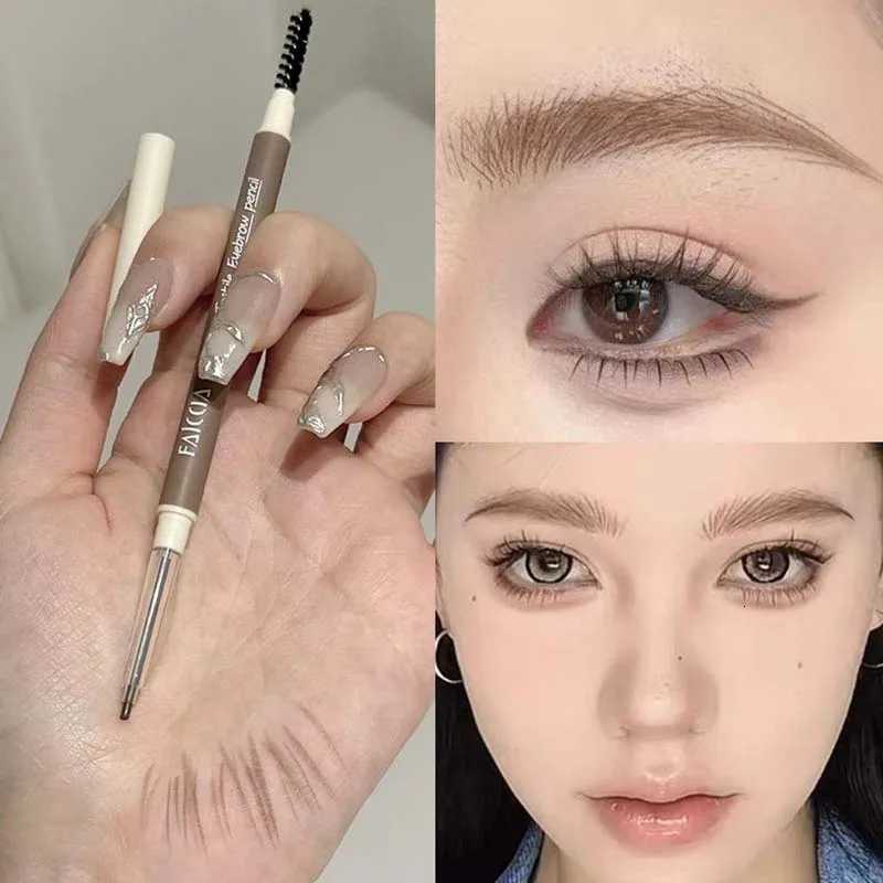 3 Colors Thai Style Natural Wild Eyebrows Waterproof and Sweatproof Brown Eyebrow Gel Pen Matte Eyeliner Gel Pencil Cosmetics W250807
