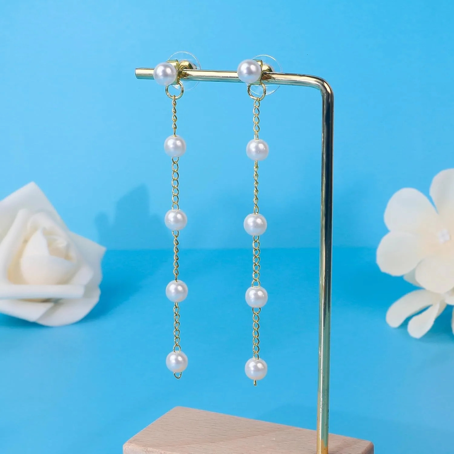 Pearl Earring for Women Gold Silver Plated Pearl Drop Earrings Summer Earrings White Pearl Dangle Earrings Jewelry Birthday Gift 250805