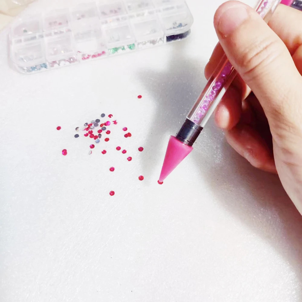 1/5/10Pcs Nail Dotting Replacement Wax Head White Pink Rhinestones/Gems/Charms Picking Up Pen Tips Manicure Art Dot Drill Tools 250805