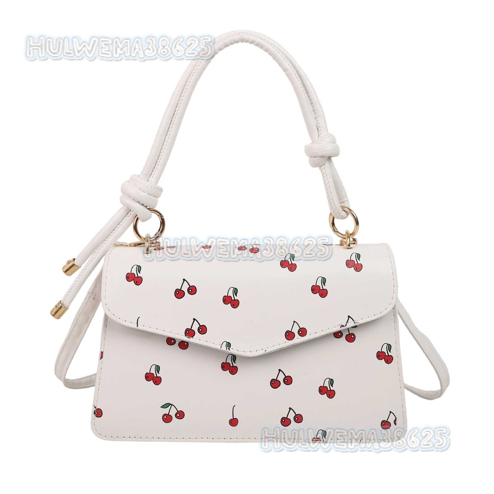 New Fashion Cherry Handbag for Women 2025 Summer Simple Fashion Casual Shoulder Bag Niche Crossbody Bag H250806