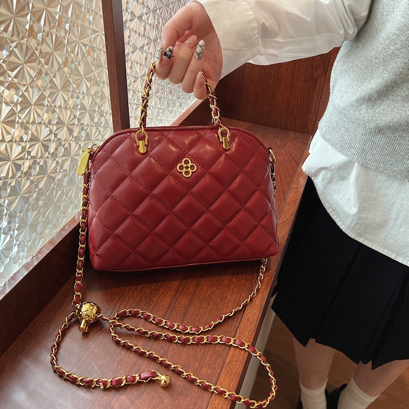 Texture Designer Bag 2025 Spring Edition Diamond Chain Stylish Luxury Bag Fashion Versatile Single Shoulder Crossbody Women's Bag Light Luxury Sm