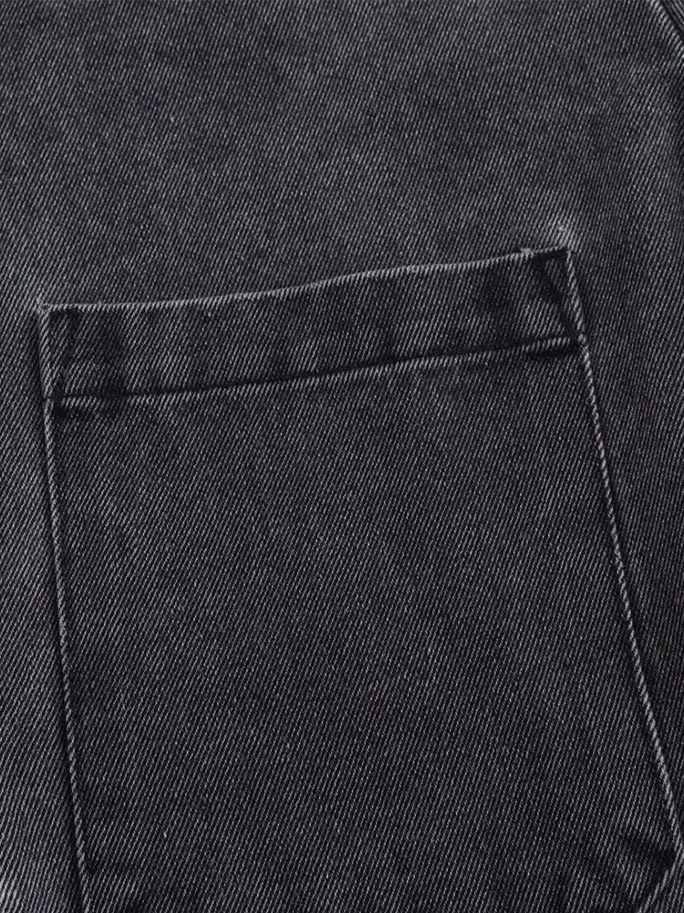 2024 Autumn Jeans Set Turndown Collar Casual Top Fashion High Waist Streetwear Female Denim Pant Two Piece 250729