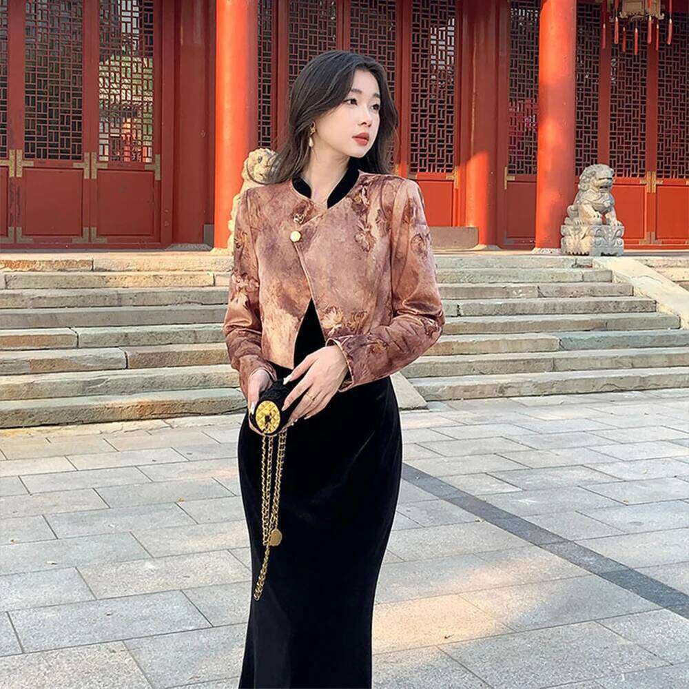Designer Clothing 2025 Plus Size Women's Autumn And Winter Casual Loose Retro Cotton Coat Long Sleeve Comfortable Single Button Top 2024 New Clot