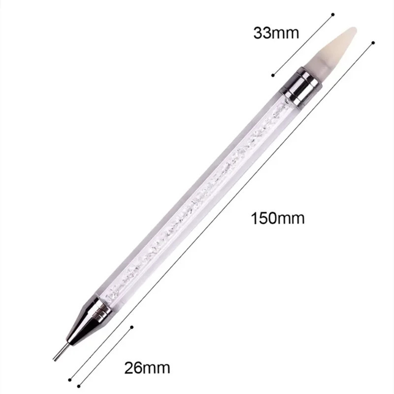 2 Pcs Nail Art Dotting Pen Double End Painting DIY Brush Rhinestone Handle Diamond Picker Manicure Dotting Tool Nail Accessories 250814