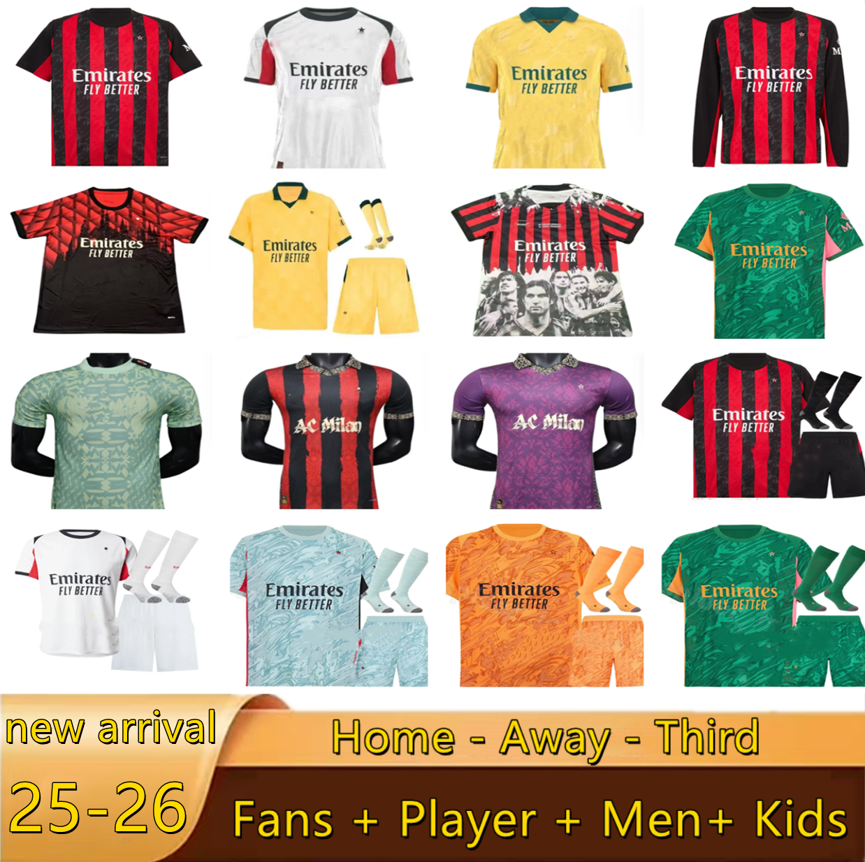 2025 2026 AC Maglia MilAn MODRIC 4th Soccer Jerseys 25 26 long sleeve TOMORI THEO PULISIC ROMAGNOLI RAFA LEAO JOAO FELIX GIMENEZ LOFTUS-CHEEK Fan Player Men Kids Kit