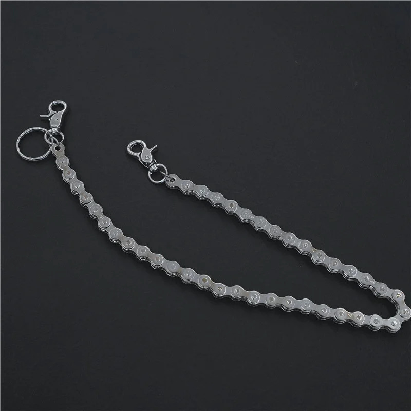 Punk Rock Unique Metal Minimalist Bicycle Chain Keychains for Men Women Trendy Hip Hop Waist Pants Chain Jeans Skirt Jewelry 250806