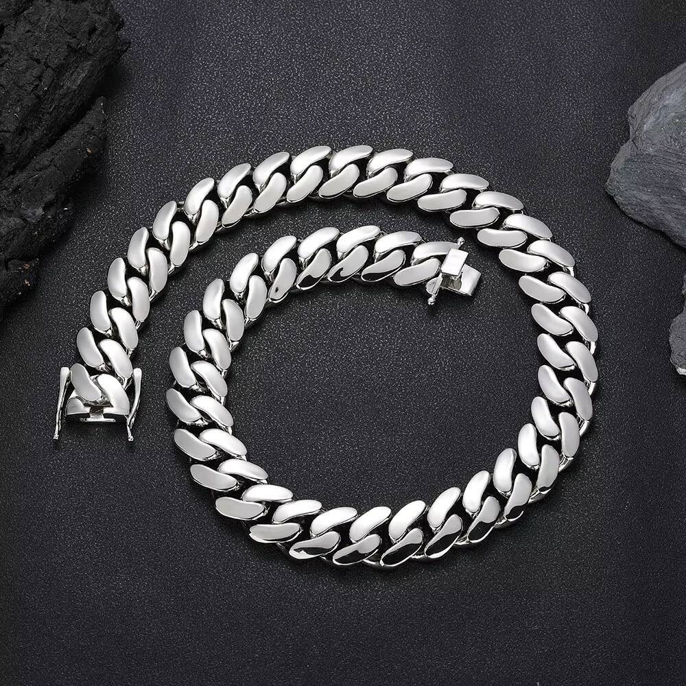 Hip Hop Style 10-22mm Personalized Custom Cuban Link Chain Fine Jewelry for Men 18k Gold Plated Cuban Chain Necklace