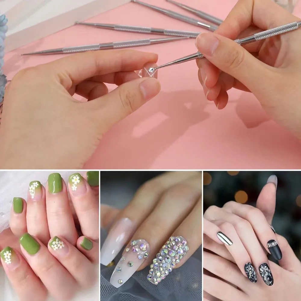 5Pcs Nail Dotting Pen Tool 2 Way Nail Art Dotting Pen Stainless Steel Nail Painting Pen Manicure Embossing Tracing Professional 250805