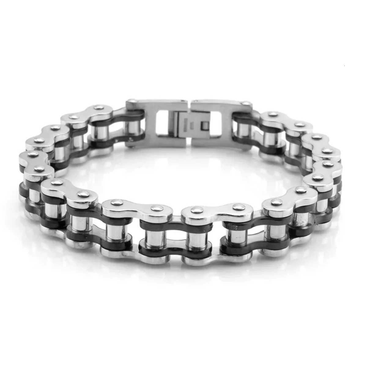 1pc New Cool Punk Motorcycle Bracelet for Men Women Stylish Vintage Stainless Steel Versatile Buckle Bracelet W250807