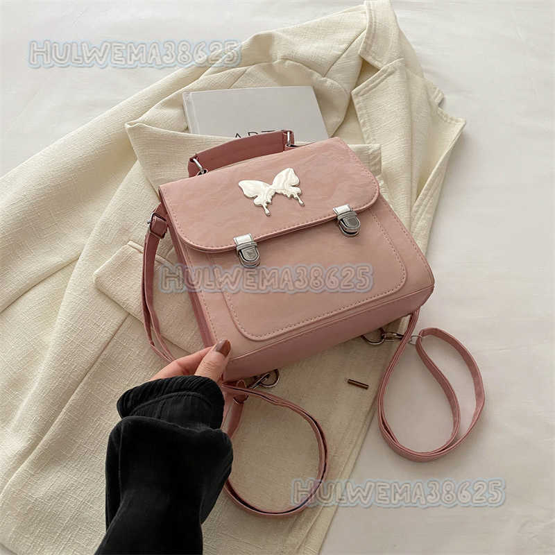 Fashion Style Butterfly Double Shoulder Small Bag for Women 2024 New Spring Summer Trendy Mini Backpack Travel Bag H250806