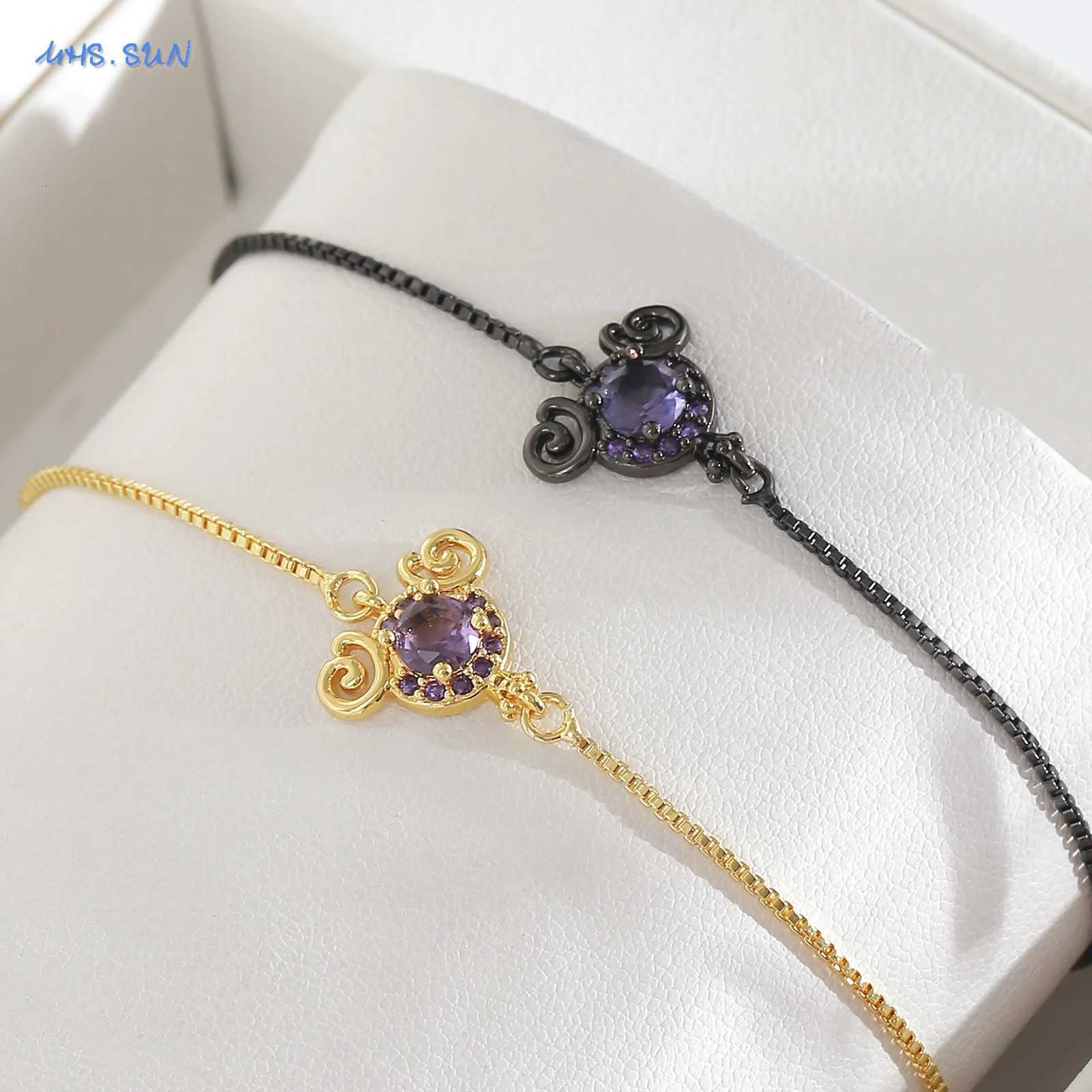 Sunsl Pumpkin Carriage Chain Bracelets Shiny Cubic Zircon Gold Color Bracelet Banquet Party Adjustable Jewelry For Women Men W250807