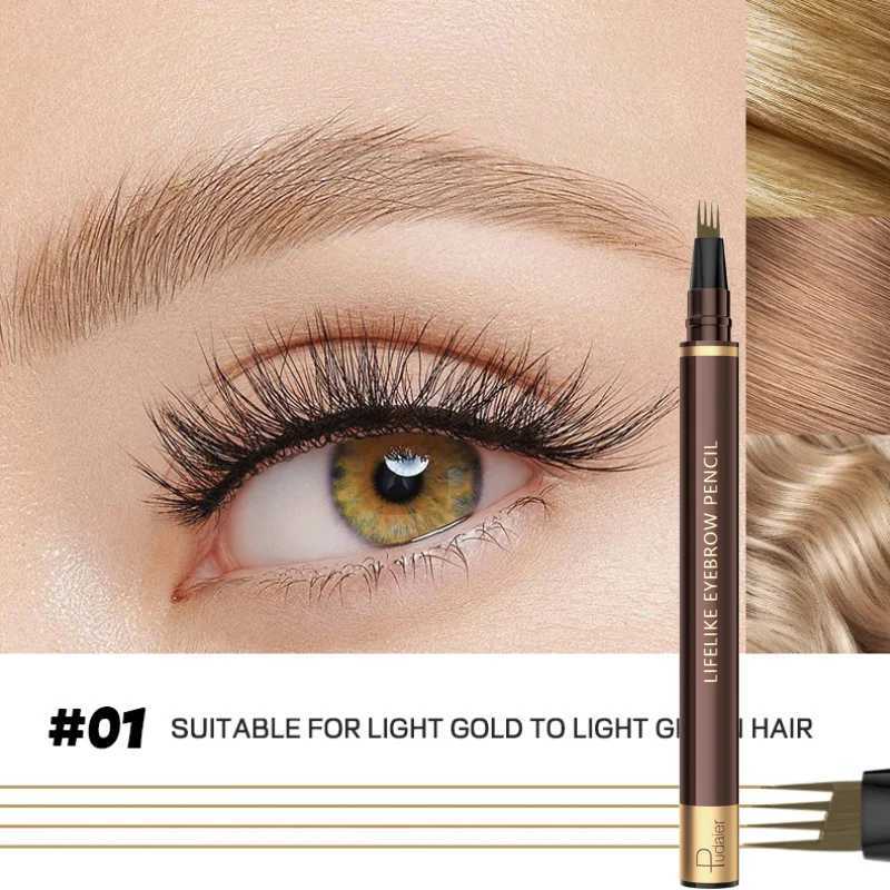 Waterproof Sweat-Proof 4-Tip Eyebrow Pencil - Long-Lasting Non-Fading for Natural Defined Brows in 5 Shades Perfect Gift for W250807