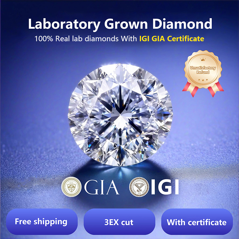 CVD HPHT Lab Diamond 6ct 7t 8ct 10ct D E F color VVS VS Loose Diamond Excellent Cut Wholesale Lab Grown Diamond With IGI GIA certificate