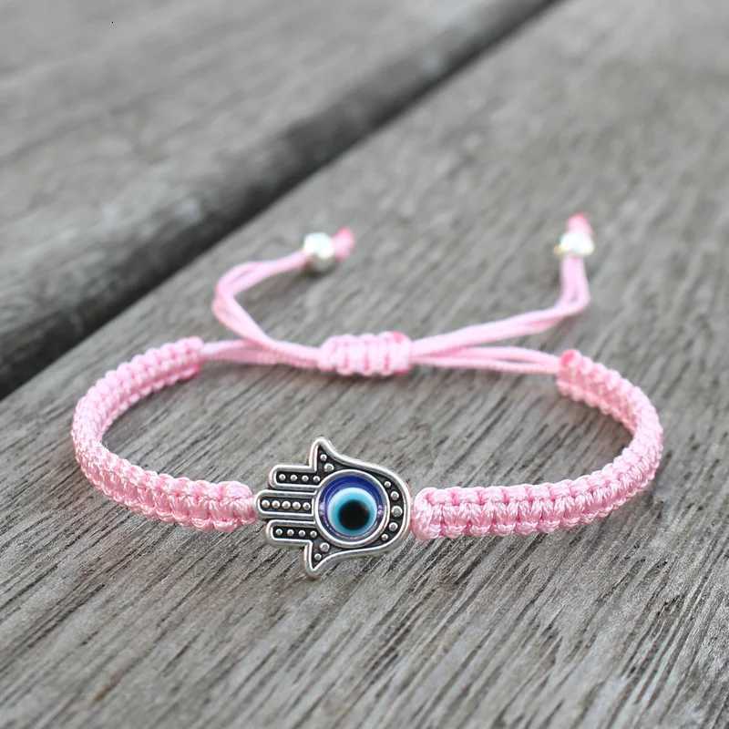 Handmade Adjustable Braided Rope Bracelet Lucky Fatima Hamsa Hand Evil Eye Charm Bracelets for Women Men Couple Amulet Jewelry W250807