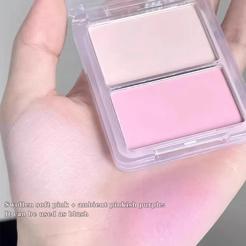 2-in-1 high-gloss contouring two-tone matte facial brightening three-dimensional shadow blush palette Korean-style makeup 250730